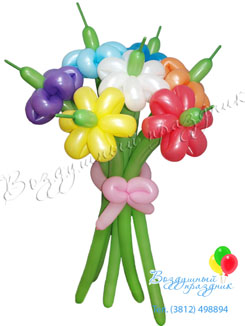 Букет цветов «Семицветик» (7 цв.) Высота: 90 см Цена: 350 руб